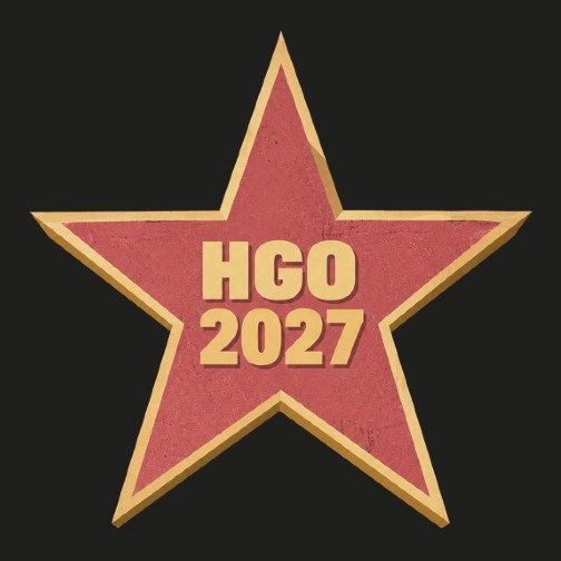Der Frontprint: ein Stern nach Vorbild des Walk of Fame mit der Aufschrift HGO 2027